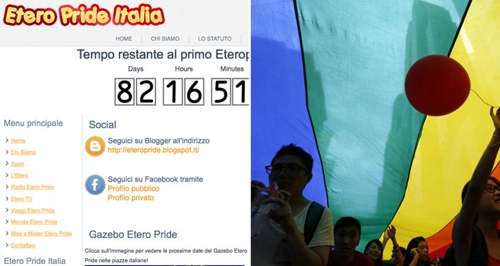 Heterosexualitet, Italien, HBTQ